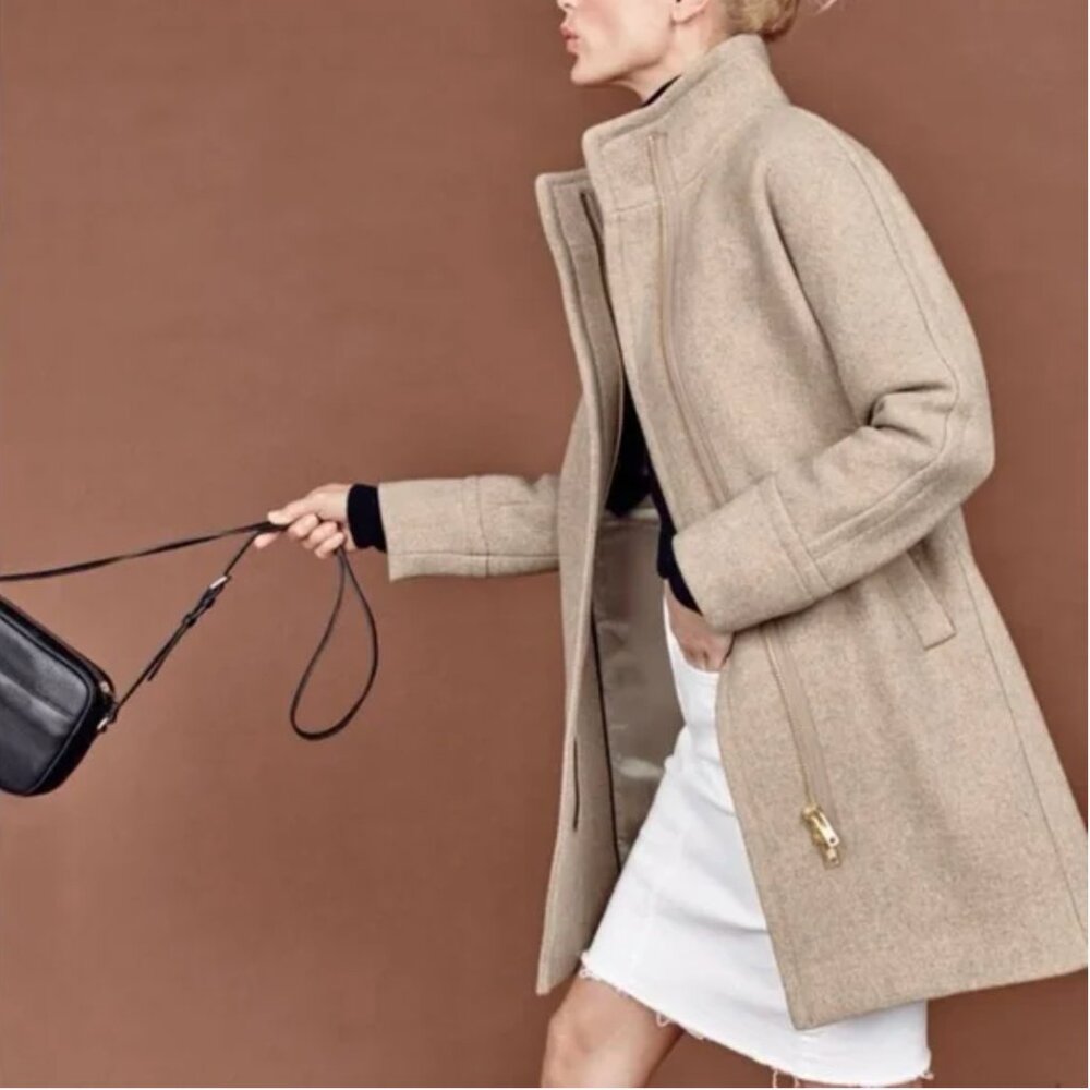 J Crew Stadium Cloth Cocoon Coat - Size 2P